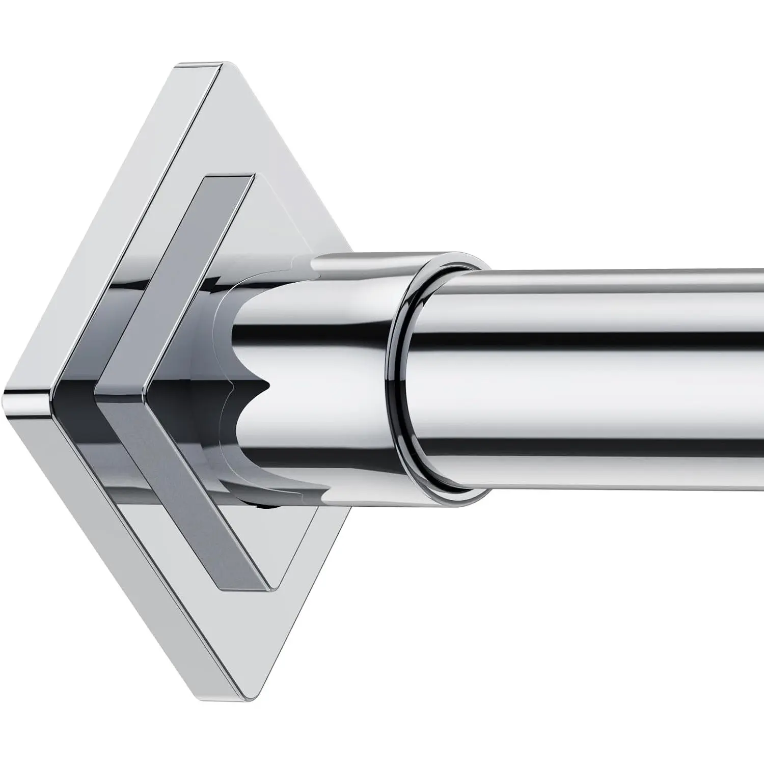 Sleek Finish Round Chrome Spring Tension Shower Curtain & Door Rod - 1 in Diameter Stainless Steel, 30-80 in Adjustable, Rustproof, Non-Slip, No-Drilling Easy Installation, Fitting for Bathroom Hanging Needs