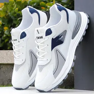 New Men's Spring & Autumn Footwear, Versatile Fly-knit Mesh Casual Shoes, Breathable Running Trainers for Men