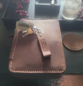 SARELIX Accessories LLC The Artisan Black Copper & Brown Leather Wallet for Men Elegant Stylish Luxury Travel Case with Name Initial Feature Durable Long Lasting Versatile