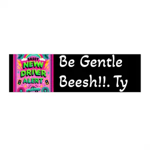 Sassy New Driver Alert Bumper Stickers | Fun Car Décor, New Driver Gift, Road Trip Accessories, Car Safety Reminder, Unique Gift Idea