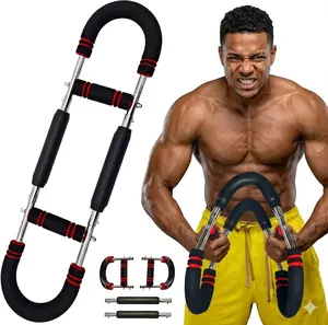 Adjustable Power Twister Bar (80-110 lbs) - Portable Adjustable Workout Equipment, Strength Training Accessory for Chest, Shoulder, Tricep Home Use, Tricep Workout Equipment