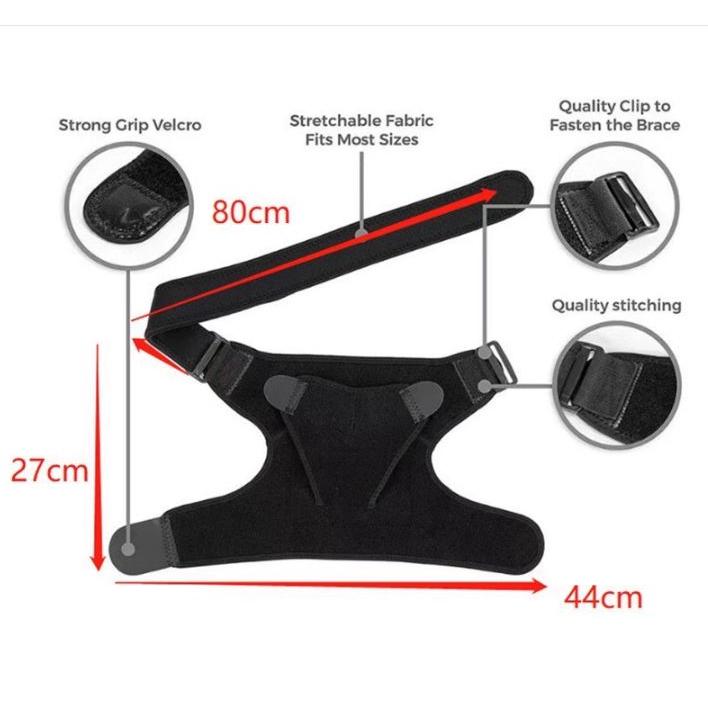 Adjustable Shoulder Support Brace with Compression Pad for Rotator Cuff Relief AC Joint Pain Recovery Left Right Shoulder Injury Stabilizer Adjustable Shoulder Support Brace with Compression Pad for Rotator Cuff Relief AC Joint Pain Recovery Left Right Shoulder Injury Stabilizer