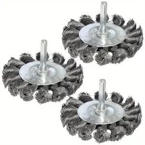 Knot wire wheel brush set, suitable for drilling - durable twist brush, ideal choice