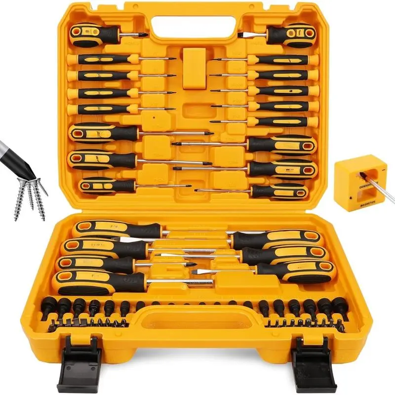 86-Piece Magnetic Screwdriver Set With Case