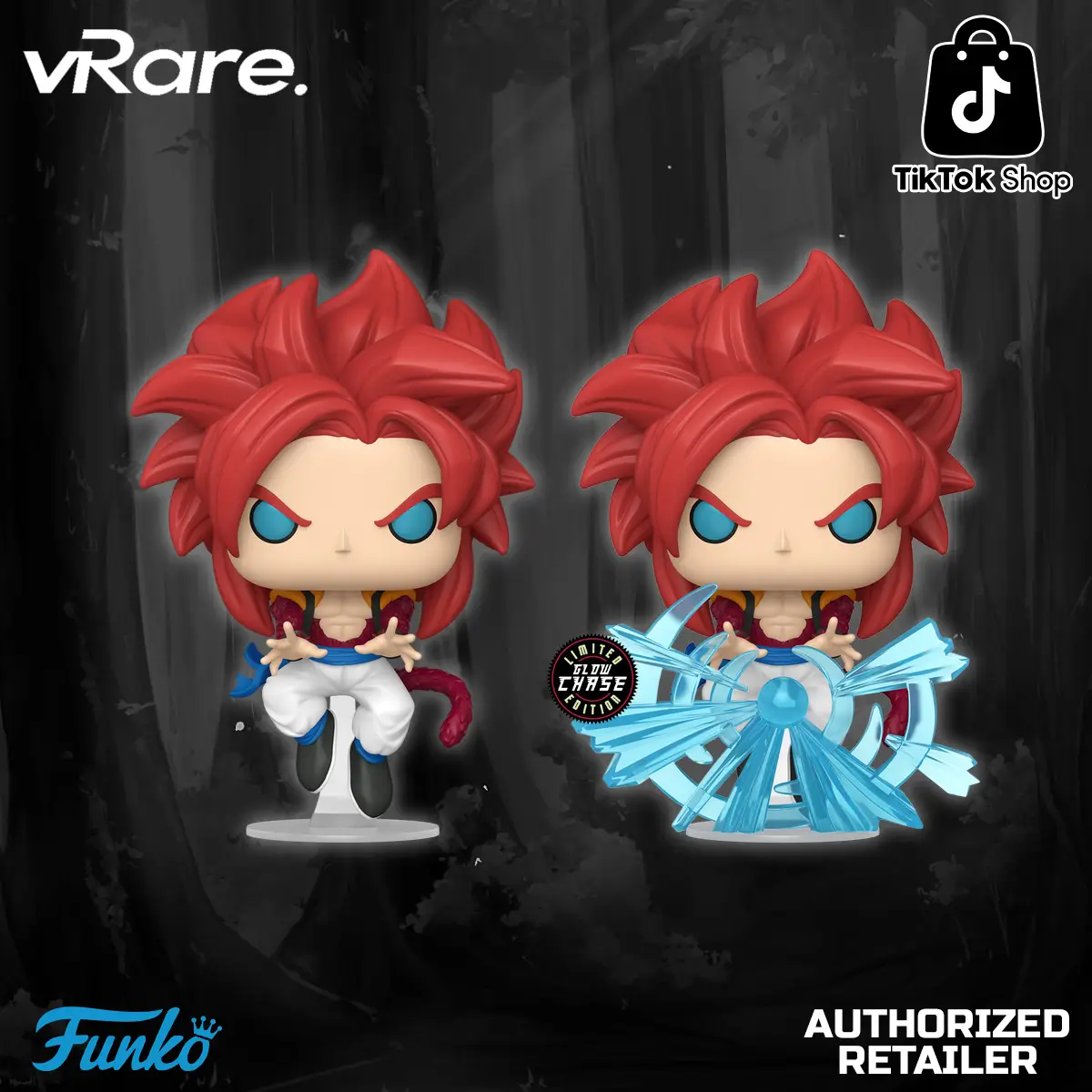 Funko POP Animation: Dragon Ball GT - SS4 Gogeta (Styles Vary) vRare Pop Protector Included