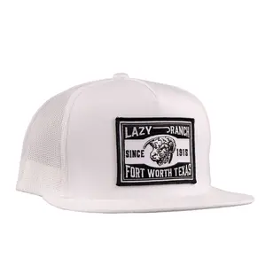Lazy J Ranch White Fort Worth Classic Five Panel Trucker Hat