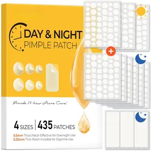 Bulk Pimple Patches for Face, 435 Patches 4 Size Acne Patches Day and Night, Hydrocolloid Patch Thin Scent Blemish