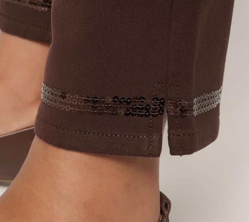 Quacker Factory DreamJeannes Regular Sequin Trim Ankle Pants