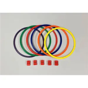 Everrich Industries  Agility Ring Set with Clips - 15 in. Dia.- set of 6 colors