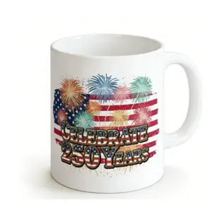 Patriotic Quote Ceramic Mug America250 Independence Day 250th Anniversary Inspirational Coffee Cup