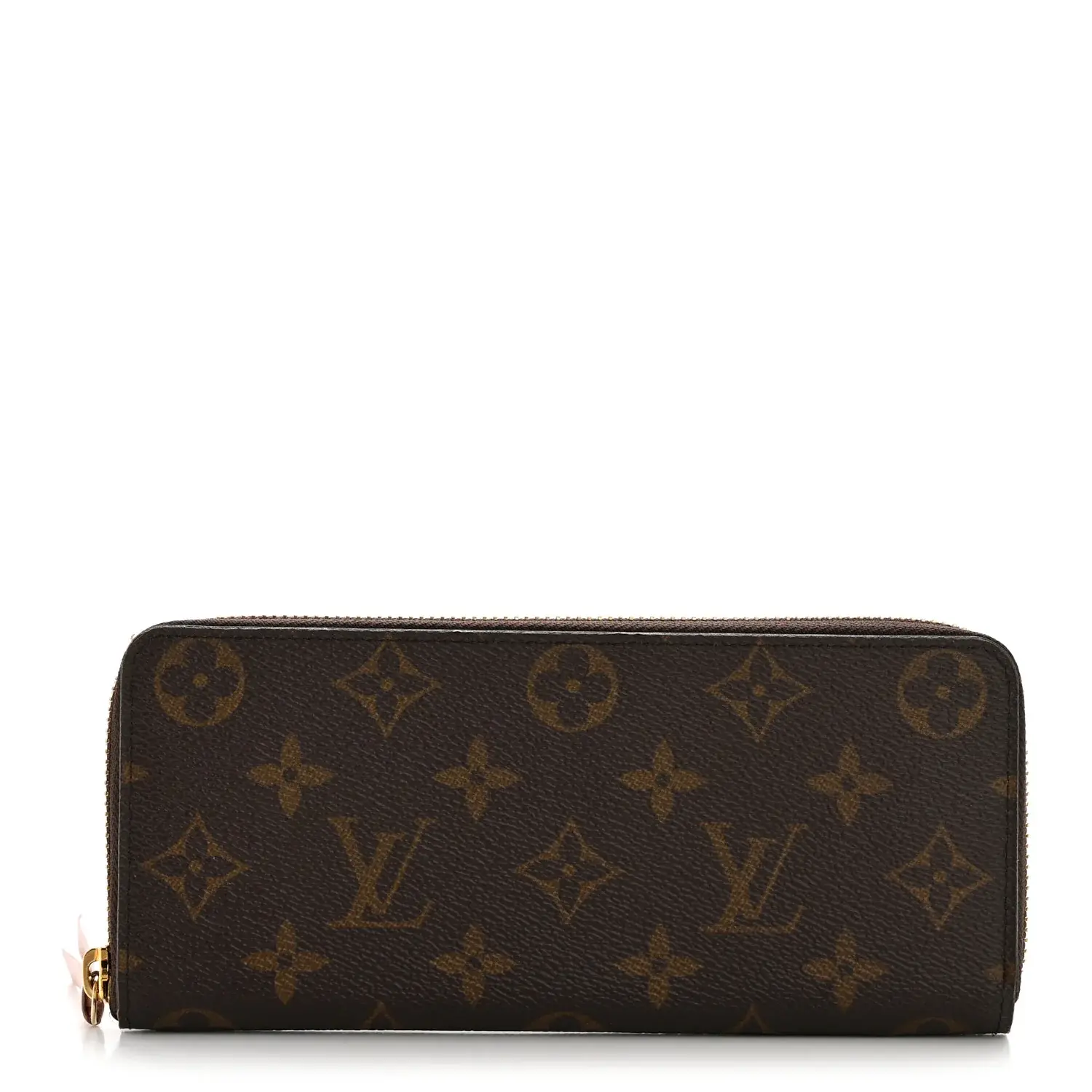 Pre-owned Louis Vuitton Canvas Small Leather Goods Monogram Clemence Wallet Rose Ballerine