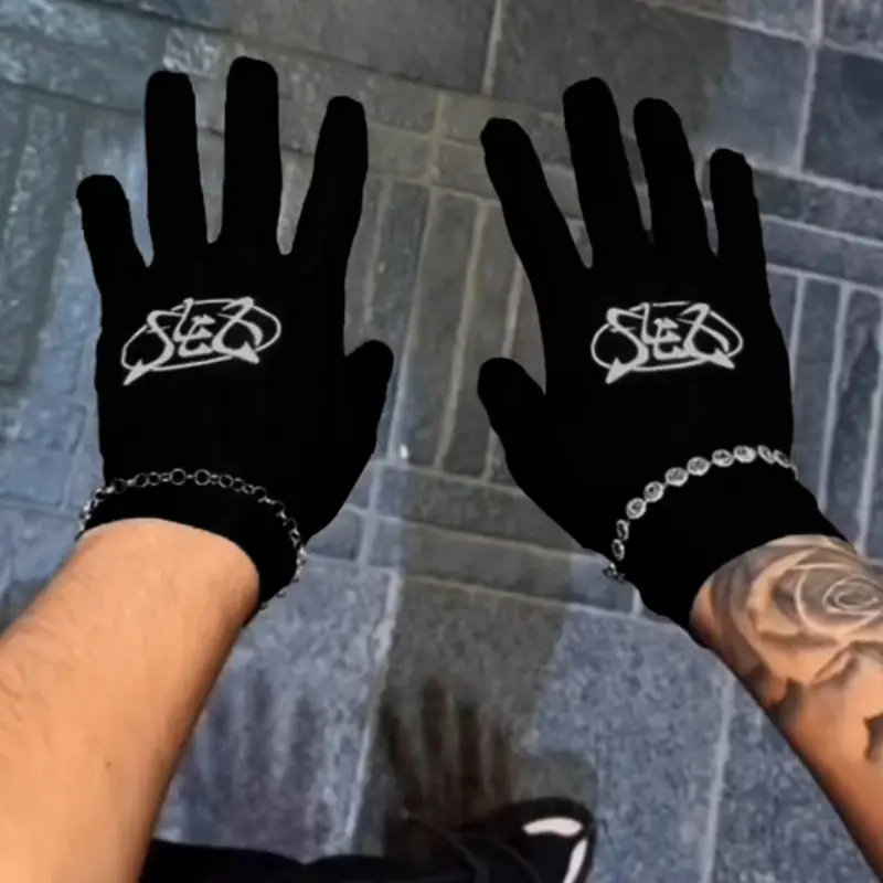 Vintage Gothic Style Thin Lightweight Non Slip Gloves for All Seasons, Anti-Slip Grip Design for Tight Fit, Must-Have Practical Fashion Accessory
