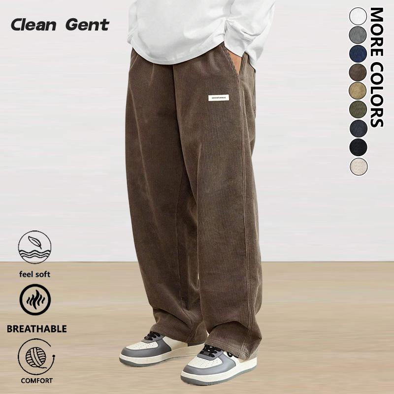 Clean Gent Men's Loose Fit Letter Patch Drawstring Waist Straight Leg Pants, Unisex Casual Pocket Corduroy Trousers, Suitable for Everyday Wear, Loungewear, Christmas Attire, Versatile and Comfortable Relaxed Fashion for Men All Year Round Clean Gent Men's Loose Fit Letter Patch Drawstring Waist Straight Leg Pants, Unisex Casual Pocket Corduroy Trousers, Suitable for Everyday Wear, Loungewear, Christmas Attire, Versatile and Comfortable Relaxed Fashion for Men All Year Round