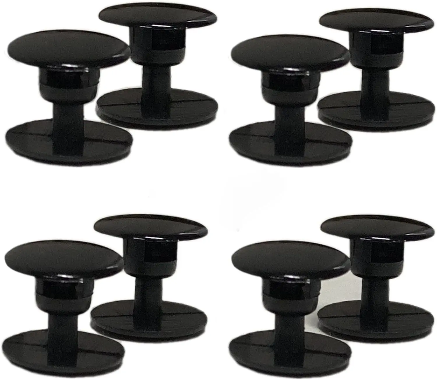 Replacement Rivets 8 Sets  Beach Shoe Replacement Button Replacement Parts Compatible Clog Beach Shoe Strap Repair (Black)