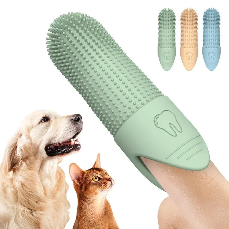 Pet Toothbrush, 360° Cleaning Finger Toothbrush