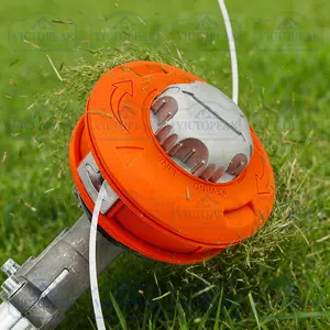 OM Aluminum Lawn Trimmer Head Replacement, High-Quality Automatic Grass Cutter Head, Anti-Tangle, Plug-And-Play, M10*1.25mm Thread