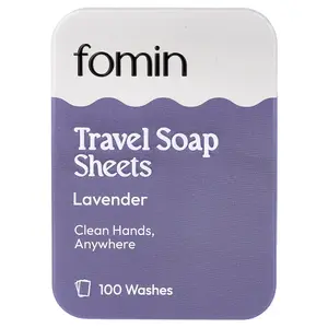 fomin Travel Soap Sheets, Lavender, 100 Sheets