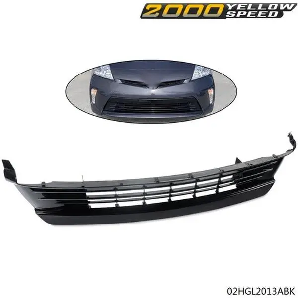 100% Brand New Front Lower Bumper Grille Replacement, High-Quality ABS, Luxury Feel, Polished Finish, Precise Fitment for Toyota Prius 2012-2015, Black Car Exterior Decoration Accessory