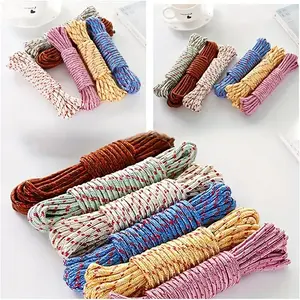 10m Nylon Rope for Fixing Items and Dragging, Camping Accessories, Indoor Outdoor Clothesline, Random Color, Ca Prop 65 Compliant