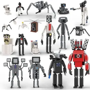 Traffic Light/audio/TV Shape Building Blocks Mech 4-In-1 Unisex Toy Set, Movable Joint Assembly Kit, Stress Relief Desktop Decor