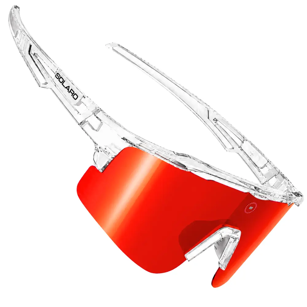 Red Runner Baseball Sunglasses for Running, Softball and More | Includes 3 Lenses