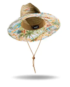 Mens Hats, UPF 50+ Lifeguard Hat with Aloha Tropics Design