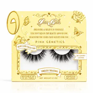 Timeless Treasures Pink Genetics Eyelashes Makeup Eyelash Extension Dear Babe Collection Reusable Up to 10.22 Times Cosmetic Enhancer