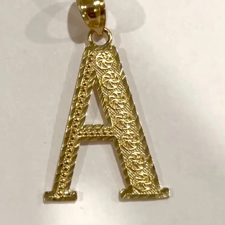 Initial 14k gold solid