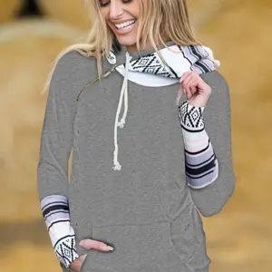 Double Hoods Thumb Hole Hoodie