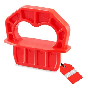 Summervibes VEVOR 20-Pack 1/8 Inch Deck Board Spacers, Bright Red Gap Jig Rings for Easily Spotting, Easy Pull, ABS Decking Jig Spacing Tool for Composite, PVC, Hardwood, Pressure-Treated Planks, Terrace, Garden
