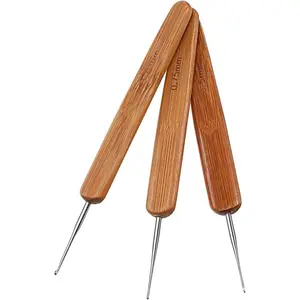3 PCS Dreadlock Crochet Hooks for Hair 0.75mm 0.5mm 1mm Needle Tip Needle Tool for Braid Craft Weaving Crochet Hooks Tool for Hair