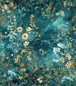 Floral Peel and Stick Wallpaper Green Flower Contact Paper 16.9inch x 118.1inch Botanical Self Adhesive Wallpaper for Bedroom Bathroom Vintage Decorative Cabinet Removable Paper Vinyl Roll