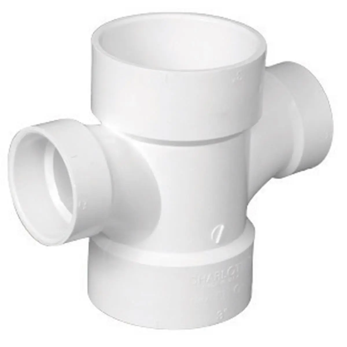 212 MAIN IAPMO Certified NSF Listed Lead-Free Schedule 40 PVC Sanitary Tee, 4 in. Hub Ends, Vent-Waste-Drain (DWV) Component for Boating Water Sports Plumbing