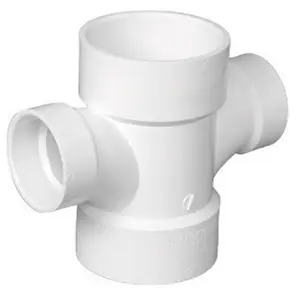 Charlotte Pipe 46356 Schedule 40 4 in. Hub x 4 in. dia. Hub PVC Sanitary Tee