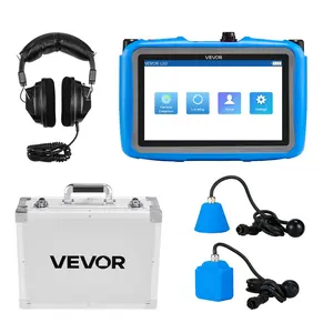 VEVOR Pipe Water Leak Detector for Indoors, 1Hz-10000Hz, 7" Touchscreen Plumbing Water Leakage Detection Locator with Horizontal & Vertical Sensors, Headphones, 8GB SD Card & Carry Case for Home Use