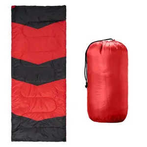 Envelope Sleeping Bag for Backpacking & Hiking, Lightweight Waterproof Compact Sleeping Bag for Cold and Warm Weather, Red portable