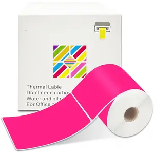 3 X 5 Inch Printable  Rectangle Color Coding Labels, 300 Per Roll Adhesive Color Coding Stickers for Bar-Codes, Address, Small Business Labeling, Fluorescent