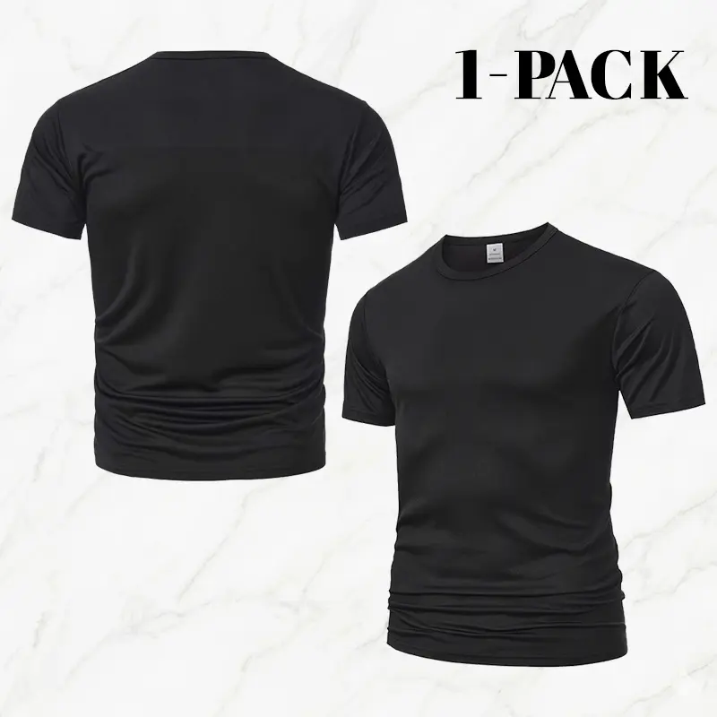 Men's lightweight quick-dry crew neck T-shirt, single pack. Breathable. Moisture-wicking Suitable for the gym. Running and fitness training. Various colors. Gift options for fitness apparel.Summervibes