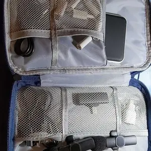 Product Review of Cable Storage Bag, Portable Double Layer Makeup Storage Box, Waterproof Stationary Storage Container, Travel Organization Pouch for Outdoor Travel, Gift Choice #TOP PICKS from H**r