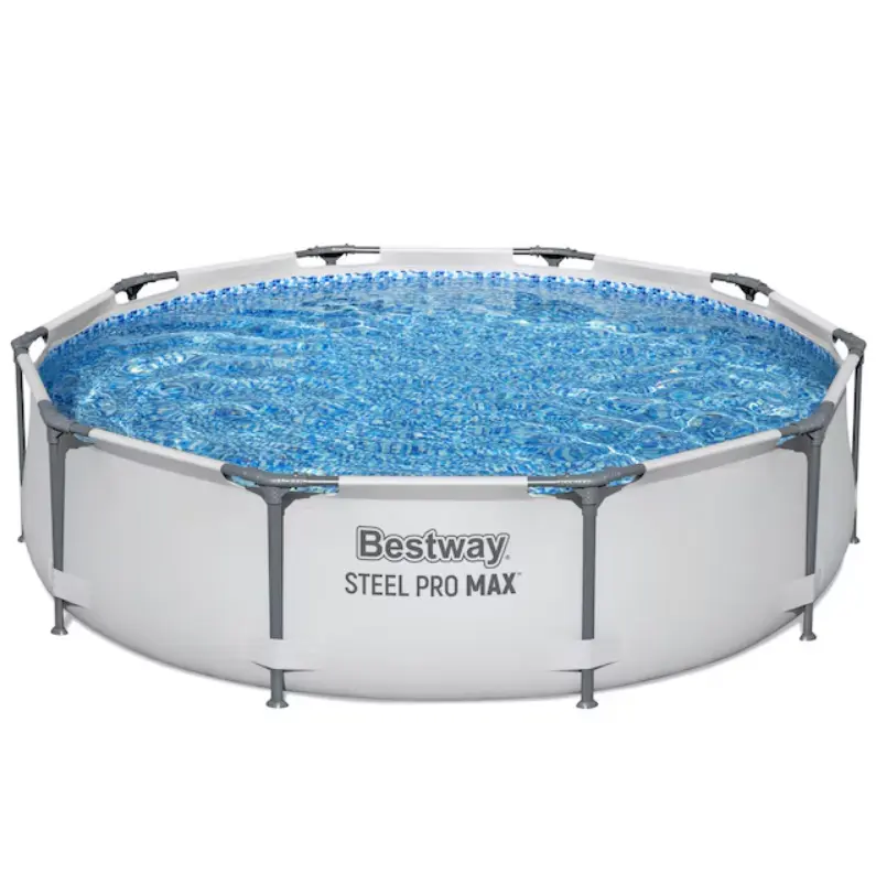 Bestway Steel Pro MAX 10 Feetx30 Inches Round Above Ground Outdoor Swimming Pool with Pump