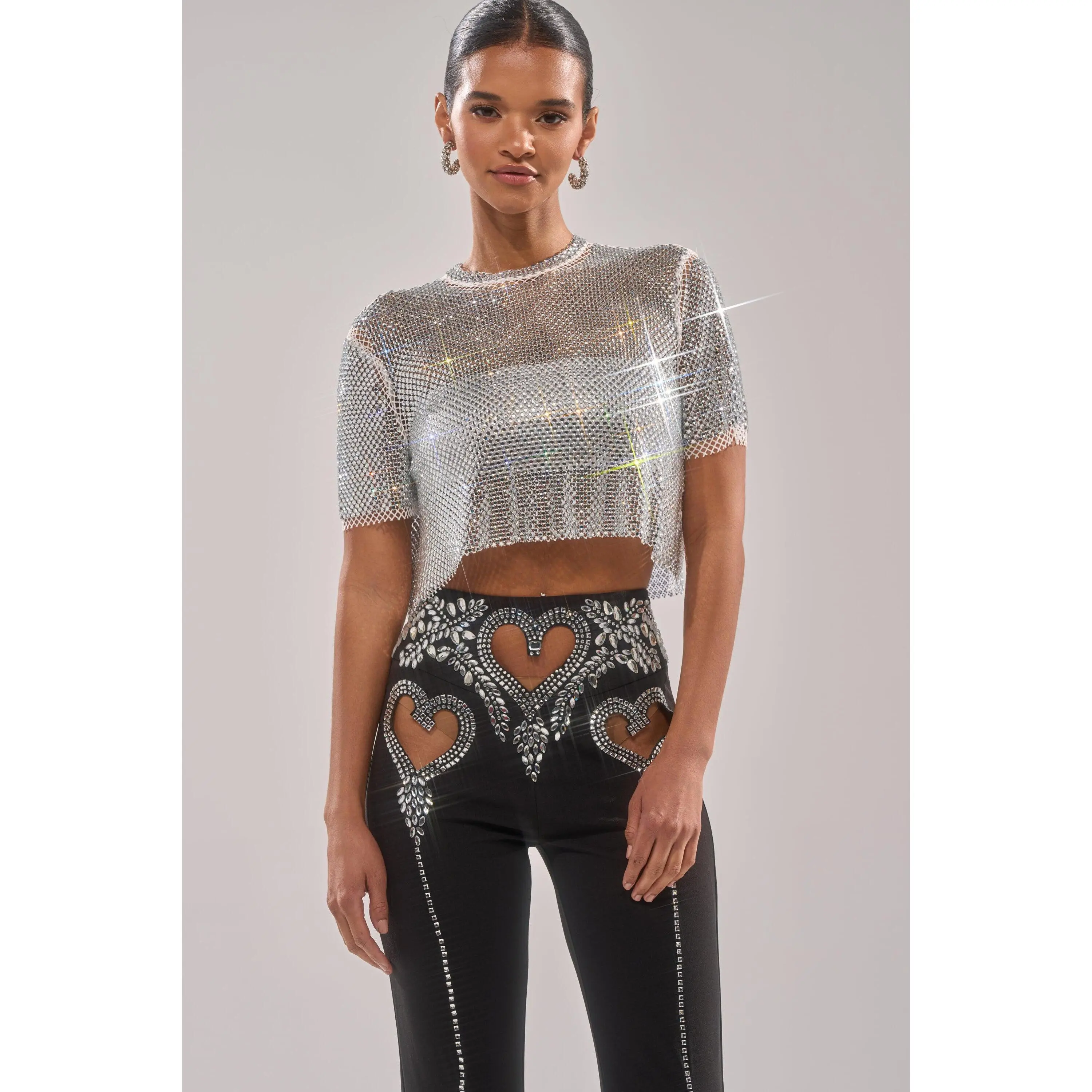 JUST A FEELING RHINESTONE TEE
