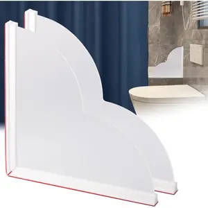 Final Friday 2 Pack Shower Splash Guard for Bathtub, 9.25 x 9.25 in Bath Tub Splash Guard, Updated Self-Adhesive Waterproof Showers Guards to Keep Water in Shower for Bathroom