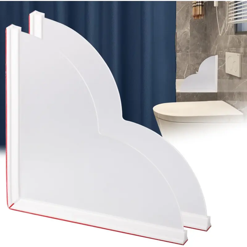 Final Friday 2 Pack Shower Splash Guard for Bathtub, 9.25 x 9.25 in Bath Tub Splash Guard, Updated Self-Adhesive Waterproof Showers Guards to Keep Water in Shower for Bathroom