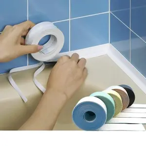 Waterproof PVC Sealing Strip Tape for Bathroom, Kitchen, and Toilet - Mold Proof and Self-Adhesive - 1 Roll