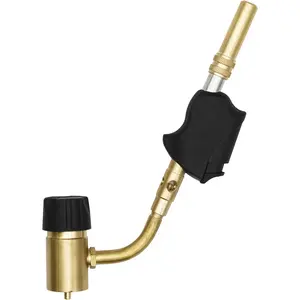 Flame King High Intensity Propane Torch Head with Piezo Igniter Switch for Soldering, Brazing, Plumbing, Lighting Charcoal/Fire Pits, Compatible with 1LB Cylinders, MAPP, and MAP-PRO