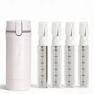 4-in-1 Travel Dispenser Bottle – Leakproof TSA Approved Toiletry Container, Space Saving Shampoo & Lotion Pump, Easy Press No-Mess Travel Essential