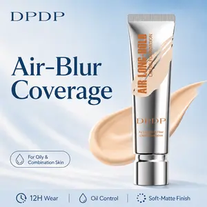 DPDP K-Beauty Inspired Full Coverage Air Foundation - Full Coverage Makeup, Best for Oily Skin, All Day Longwear, Oil Control, Anti-Cakey Hydrating, Natural Finish, Waterproof, Sweat-Resistant, Lightweight, Even Skin Tone, Transfer Proof