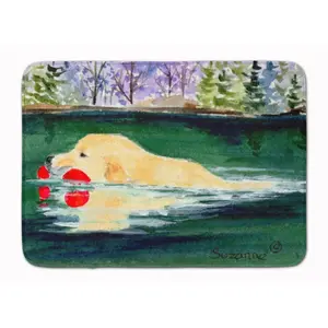 212 MAIN Golden Retriever Coral Fleece Microfiber Rug, Machine Washable Memory Foam Mat