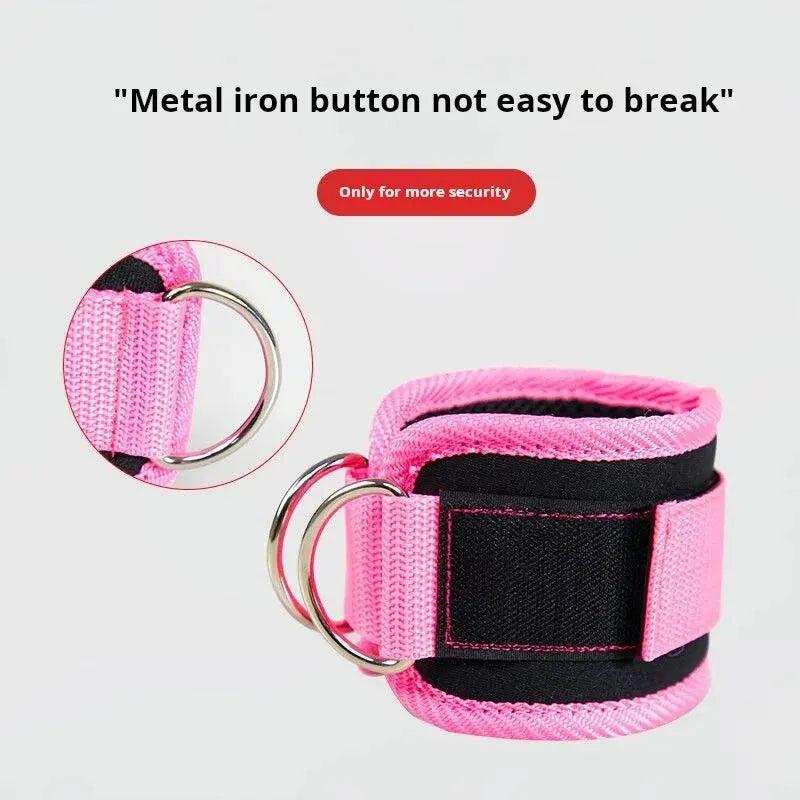 Cable Ankle Straps - Adjustable Nylon Polyester Straps for Cable Machines, Resistance Trainers & Various Gym Systems - One Size Fits All