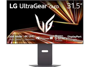 LG 32" UltraGear OLED 4K UHD (3840x2160) Gaming Computer Monitor Dual-Mode, 240Hz, 0.03ms, Nvidia, AMD FreeSync Premium Pro, DCI-P3 98.5% 32GX870A-B